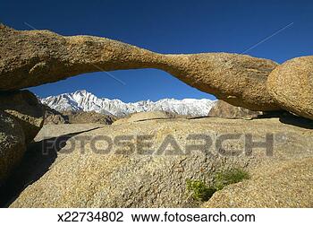 Stock Photo - 'the alabama hills 
arch framing mount 
whitney and the 
snowy sierra. 
fotosearch - search 
stock photos, 
pictures, images, 
and photo clipart