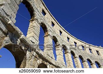 Stock Photograph - croatia, istria, 
pula, roman amphitheatre, 
low angle view. 
fotosearch - search 
stock photos, 
pictures, images, 
and photo clipart