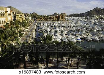 Stock Photo - mexico, baja california, 
cabo san lucas, 
marina, elevated 
view. fotosearch 
- search stock 
photos, pictures, 
images, and photo 
clipart