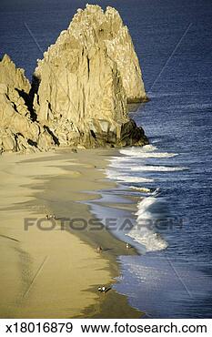Stock Photograph - mexico,  baja 
california,  cabo 
san lucas,  beach 
and rock formation. 
fotosearch - search 
stock photos, 
pictures, images, 
and photo clipart