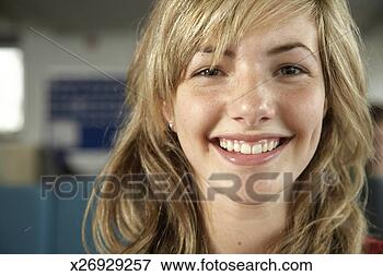 Picture - teenage girl (14-16) 
smiling, portrait, 
close-up (focus 
on girl). fotosearch 
- search stock 
photos, pictures, 
images, and photo 
clipart