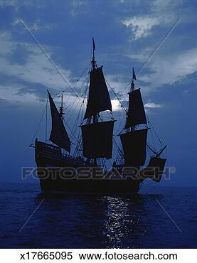 Stock Image - this is a replica 
of the ship mayflower 
ii it demonstrates 
the first. fotosearch 
- search stock 
photos, pictures, 
images, and photo 
clipart