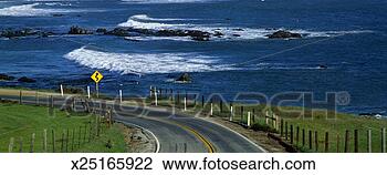 Stock Photo - 'this is route 
1,  also known 
as the pacific 
coast highway 
the ocean. fotosearch 
- search stock 
photos, pictures, 
images, and photo 
clipart