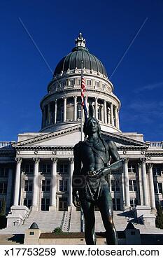 Stock Photograph - this is the state 
capitol building 
it has a bronze 
statue of a. fotosearch 
- search stock 
photos, pictures, 
images, and photo 
clipart