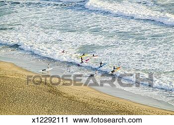Stock Photography - 'white surf and 
beach where surfer 
school sets out 
for surfing in. 
fotosearch - search 
stock photos, 
pictures, images, 
and photo clipart