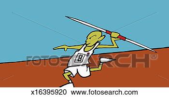 Stock Illustration - athlete running 
and preparing 
to throw a javelin. 
fotosearch - search 
clipart, illustration, 
drawings and vector 
eps graphics images