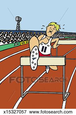 Stock Illustration - man jumping mid 
air above a hurdle 
on a running track. 
fotosearch - search 
clipart, illustration, 
drawings and vector 
eps graphics images