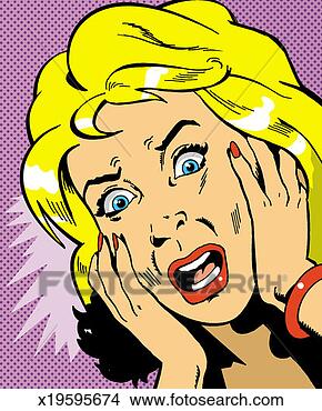 Banque d'Illustrations - portrait, choqu�, 
femme, deux, mains, 
t�te. fotosearch 
- recherchez des 
cliparts, des 
illustrations, 
des dessins et 
des images vectoris�es 
au format eps