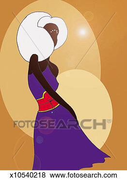 Stock Illustration - young woman wearing 
a dress and turning. 
fotosearch - search 
clipart, illustration, 
drawings and vector 
eps graphics images