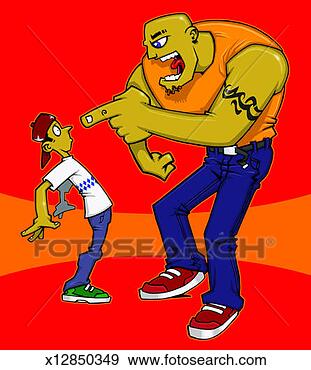 Stock Illustration - aggressive tall 
man pointing at 
a small man. fotosearch 
- search clipart, 
illustration, 
drawings and vector 
eps graphics images