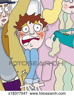 Stock Illustration - man inside a rail 
carriage squashed 
by passengers. 
fotosearch - search 
clipart, illustration, 
drawings and vector 
eps graphics images