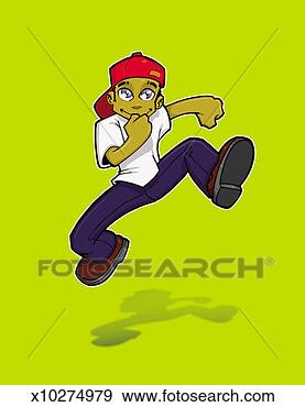 Stock Illustration - portrait of a 
teenage boy jumping. 
fotosearch - search 
clipart, illustration, 
drawings and vector 
eps graphics images