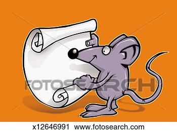 Clipart - souris, tenue, 
rouleau. fotosearch 
- recherchez des 
cliparts, des 
illustrations, 
des dessins et 
des images vectoris�es 
au format eps