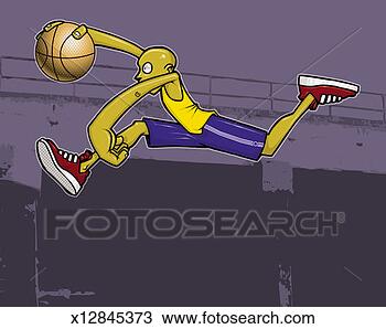 Drawing - young adult man 
jumping holding 
a basketball. 
fotosearch - search 
clipart, illustration, 
drawings and vector 
eps graphics images