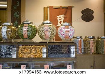 Stock Photo - japan, tokyo, 
japanese cookies 
and sweets in 
glass cases. fotosearch 
- search stock 
photos, pictures, 
images, and photo 
clipart