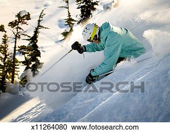 Stock Photography - man downhill skiing. 
fotosearch - search 
stock photos, 
pictures, images, 
and photo clipart