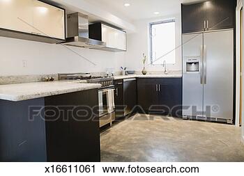 Stock Photography - modern domestic 
kitchen. fotosearch 
- search stock 
photos, pictures, 
images, and photo 
clipart