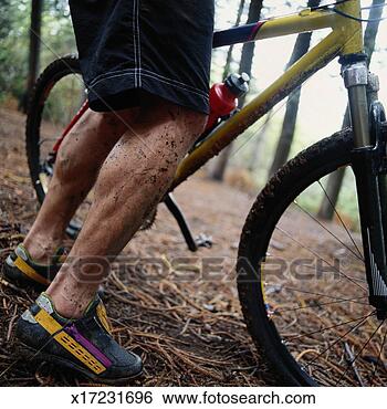Stock Photo - man's dirty legs 
next to a mountain 
bike. fotosearch 
- search stock 
photos, pictures, 
images, and photo 
clipart