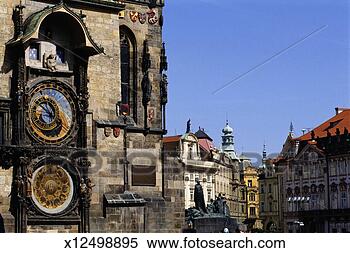 Stock Image - czech republic, 
prague old town 
square, astronomical 
clock. fotosearch 
- search stock 
photos, pictures, 
images, and photo 
clipart