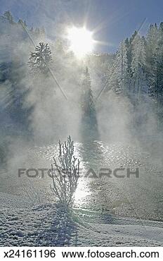 Stock Photo - usa, idaho, challis, 
salmon river, 
sun shining on 
snowy landscape. 
fotosearch - search 
stock photos, 
pictures, images, 
and photo clipart