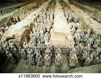 Stock Photography - china, shaanxi, 
xian, tomb of 
qin shinhuang, 
terracotta soldiers. 
fotosearch - search 
stock photos, 
pictures, images, 
and photo clipart