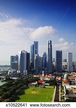 Stock Photography - singapore, singapore 
city, city skyline, 
elevated view. 
fotosearch - search 
stock photos, 
pictures, images, 
and photo clipart