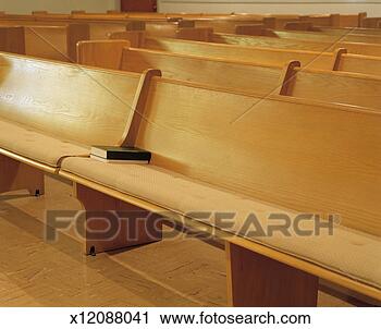 Stock Photography of Rows of empty church pews x12088041 - Search Stock ...