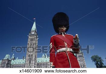 Stock Photograph - canada, ontario, 
ottawa, honor 
guard outside 
parliament. fotosearch 
- search stock 
photos, pictures, 
images, and photo 
clipart