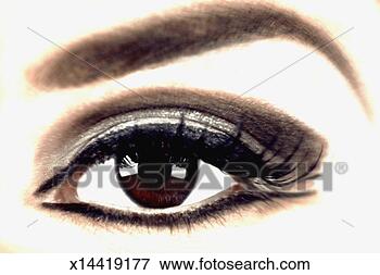 Picture - woman wearing 
eye make-up, close-up 
sepia tone. fotosearch 
- search stock 
photos, pictures, 
images, and photo 
clipart