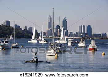 Stock Photograph - australia, western 
australia, perth 
marina and skyline, 
sunset. fotosearch 
- search stock 
photos, pictures, 
images, and photo 
clipart