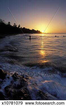 Stock Photograph - sunset over seashore, 
grafton beach, 
barbados. fotosearch 
- search stock 
photos, pictures, 
images, and photo 
clipart