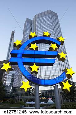 Stock Image - germany, hesse, 
frankfurt, european 
central bank and 
sign, dusk. fotosearch 
- search stock 
photos, pictures, 
images, and photo 
clipart