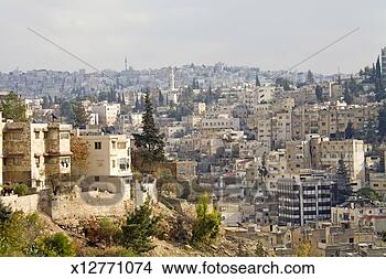 Stock Photo - middle east, jordan, 
amman; elevated 
view of the city. 
fotosearch - search 
stock photos, 
pictures, images, 
and photo clipart