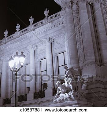 Stock Photography - france, paris, 
entrance to the 
petit palais at 
night. fotosearch 
- search stock 
photos, pictures, 
images, and photo 
clipart