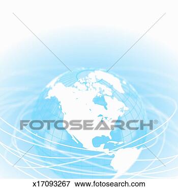 Picture - light orbiting 
globe with north 
america prominent. 
fotosearch - search 
stock photos, 
pictures, images, 
and photo clipart