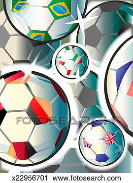 Stock Photography - soccer balls featuring 
national flags 
(focus on german 
soccer ball). 
fotosearch - search 
stock photos, 
pictures, images, 
and photo clipart