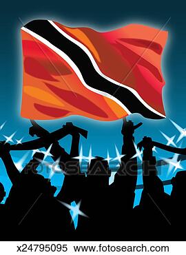 Stock Image - trinidad and tobago 
flag above cheering 
fans. fotosearch 
- search stock 
photos, pictures, 
images, and photo 
clipart