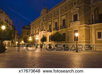 Stock Photo - spain,  valencia, 
 plaza arzobispo, 
 palacio arzobispal 
(archbishops. 
fotosearch - search 
stock photos, 
pictures, images, 
and photo clipart