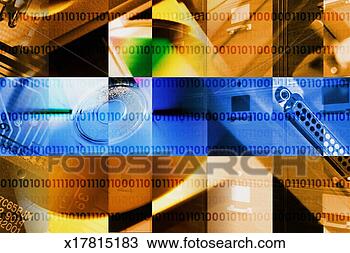 Drawing - binary codes running 
across computer 
accessories. fotosearch 
- search clipart, 
illustration, 
drawings and vector 
eps graphics images