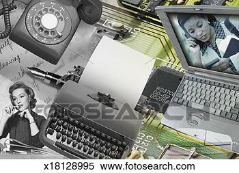 Stock Illustration - technological 
development in 
communication. 
fotosearch - search 
clipart, illustration, 
drawings and vector 
eps graphics images