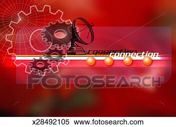 Stock Illustration - images of gears 
& satellite with 
word connection. 
fotosearch - search 
clipart, illustration, 
drawings and vector 
eps graphics images