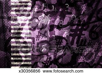 Stock Illustration - abstract image 
of binary numbers 
and type on purple. 
fotosearch - search 
clipart, illustration, 
drawings and vector 
eps graphics images