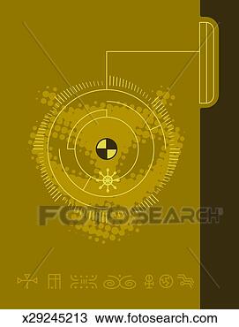 Drawing - circular shapes 
on brown file 
folder. fotosearch 
- search clipart, 
illustration, 
drawings and vector 
eps graphics images