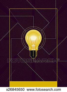 Stock Illustration - lines emerging 
from light bulb. 
fotosearch - search 
clipart, illustration, 
drawings and vector 
eps graphics images