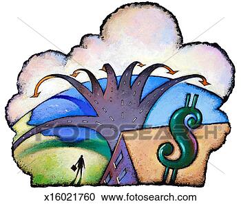 Stock Illustration - business person 
standing beside 
building with 
dollar sign on 
it. fotosearch 
- search clipart, 
illustration, 
drawings and vector 
eps graphics images