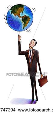 Stock Illustration - man spinning globe 
on finger. fotosearch 
- search clipart, 
illustration, 
drawings and vector 
eps graphics images