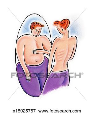 Stock Illustration - anorexic woman 
looking in mirror. 
fotosearch - search 
clipart, illustration 
posters, drawings 
and vector eps 
graphics images