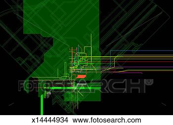 Stock Illustration - thin colored lines 
over black and 
green background. 
fotosearch - search 
clipart, illustration, 
drawings and vector 
eps graphics images