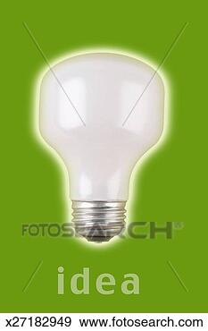 Stock Illustration - idea lightbulb 
on green. fotosearch 
- search clipart, 
illustration, 
drawings and vector 
eps graphics images