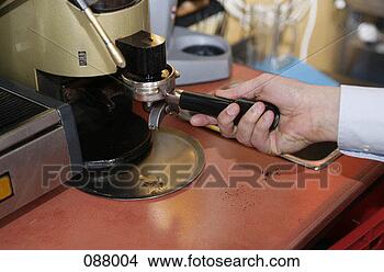 Stock Photo - barista using 
espresso machine. 
fotosearch - search 
stock photos, 
pictures, images, 
and photo clipart
